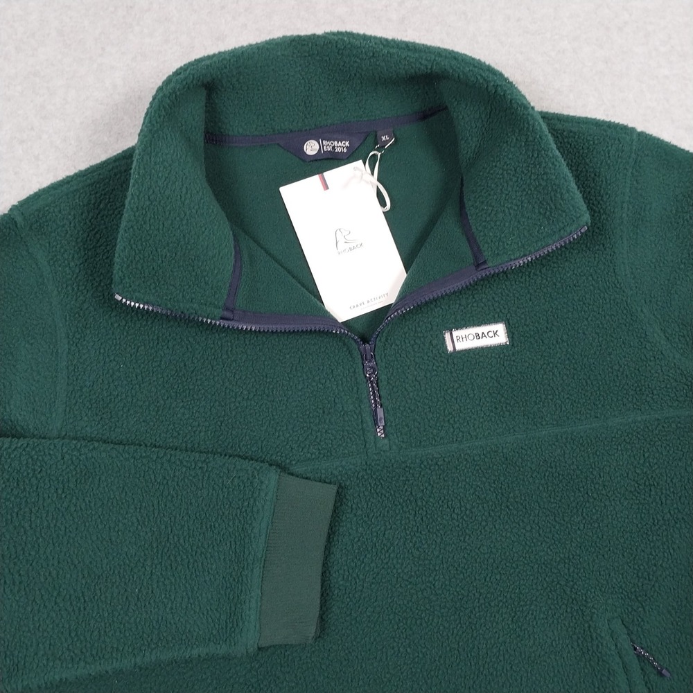 Rhoback Pullover Mens XL Ponderosa Green Summit Fleece 1/4 Zip Golf Active